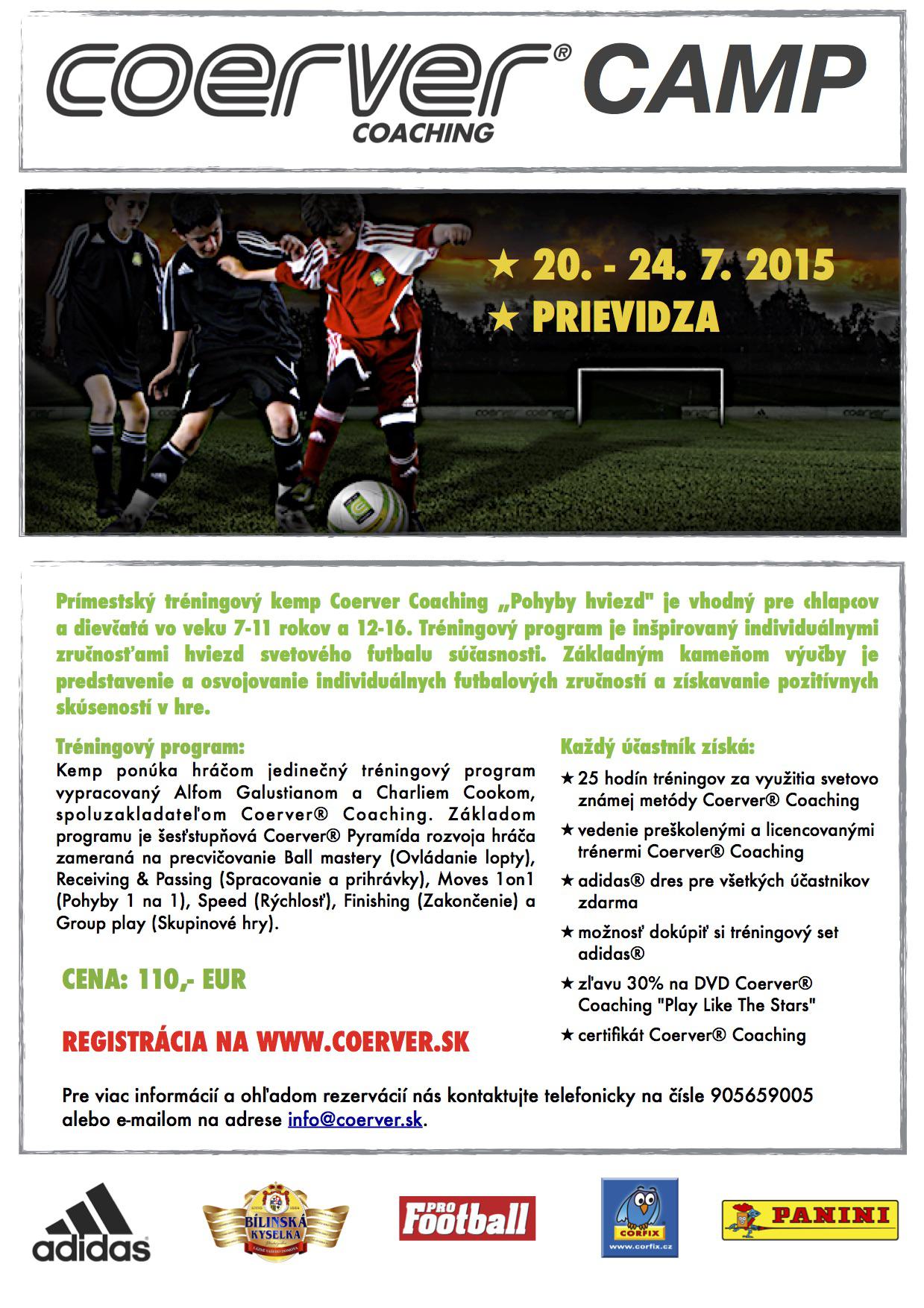 obr: Coerver camp v lete v PRIEVIDZI !