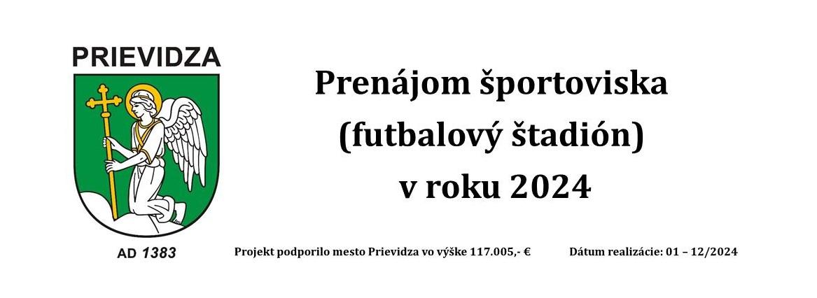 obr: Poďakovanie mestu Prievidza 2024 - prenájom futbalového štadióna